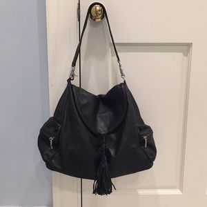BCBGMAXAZRIA Black Hobo Shoulder Bag.
